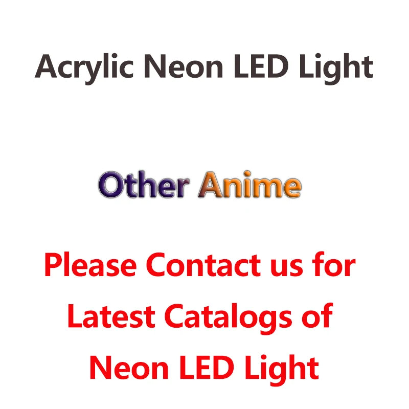 One Piece-Pokemon Anime Acrylic Neon LED