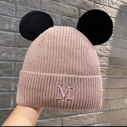 Mickey Mouse Ears Knitted Beanie