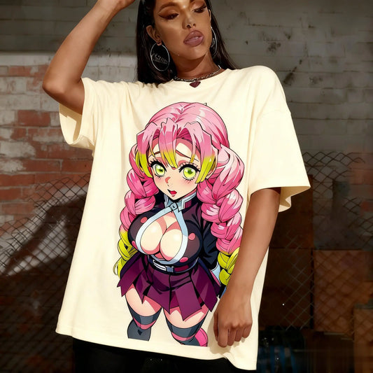 Demon Slayer Kanroji Mitsuri Anime Graphic Tee