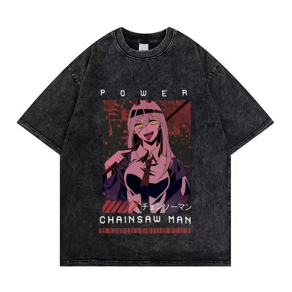 Chainsaw Man Power Vintage Tee