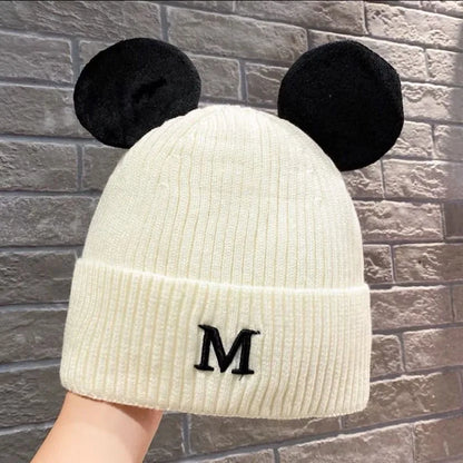 Mickey Mouse Ears Knitted Beanie