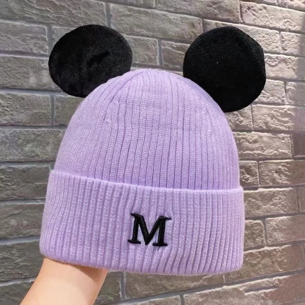 Mickey Mouse Ears Knitted Beanie