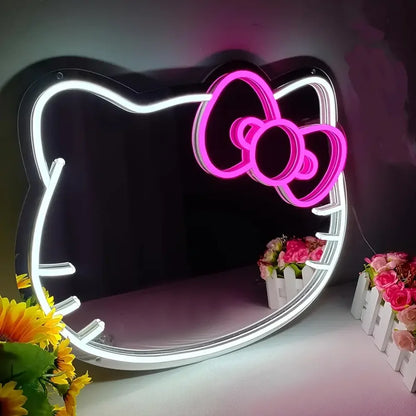 Hello Kitty LED Anime Mirror Neon Sign