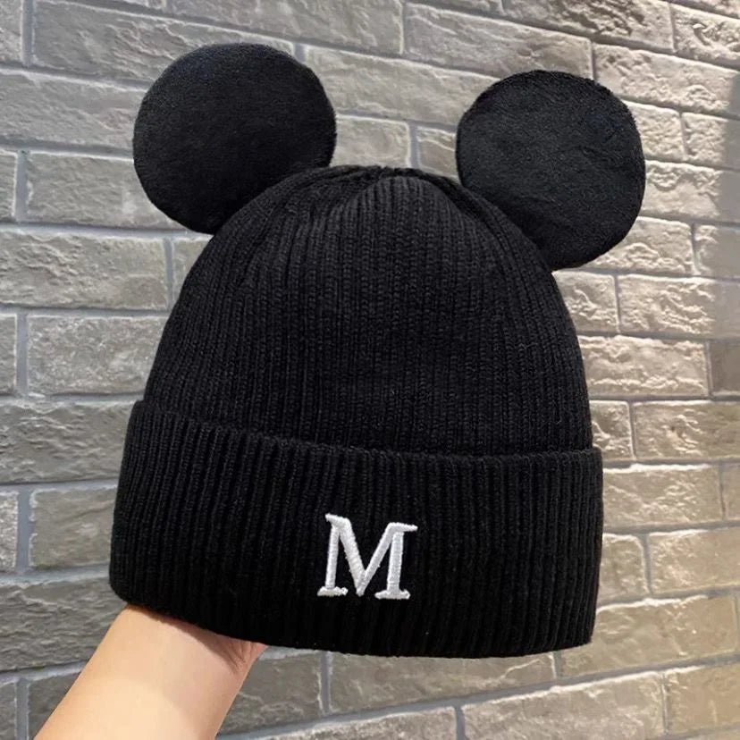 Mickey Mouse Ears Knitted Beanie