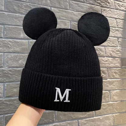 Mickey Mouse Ears Knitted Beanie