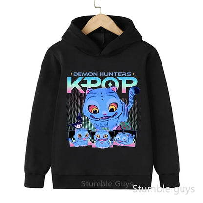 Kpop Demon Hunters Autumn Winter Kids Hoodie