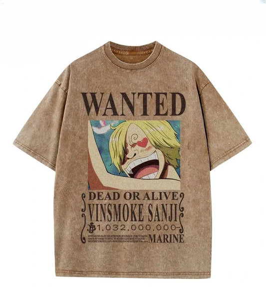 Straw Hat Wanted Vintage Tee