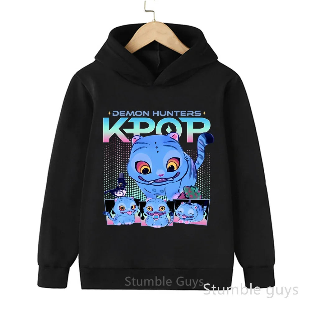 Kpop Demon Hunters Autumn Winter Kids Hoodie