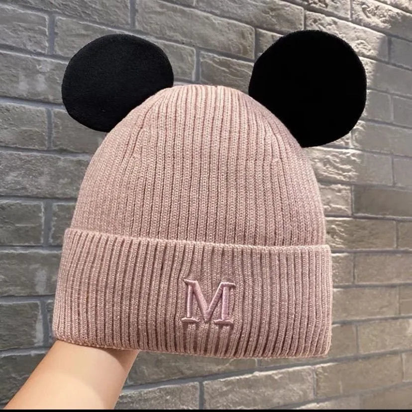 Mickey Mouse Ears Knitted Beanie