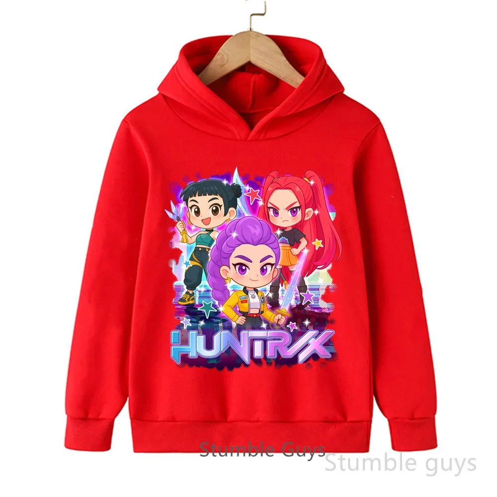 Kpop Demon Hunters Autumn Winter Kids Hoodie