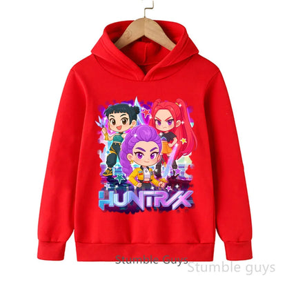 Kpop Demon Hunters Autumn Winter Kids Hoodie