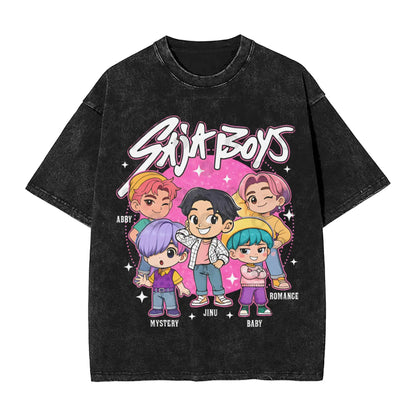 Saja Boys Demon Kpop Demon Hunters Vintage Tee