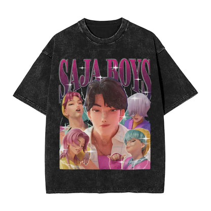 Saja Boys Demon Kpop Demon Hunters Vintage Tee