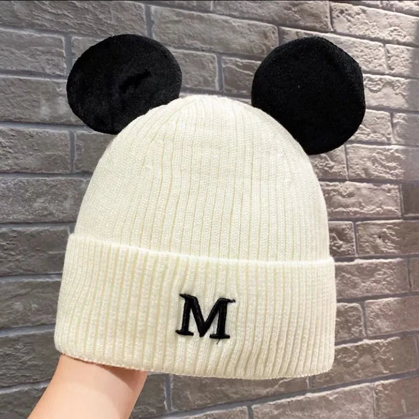 Mickey Mouse Ears Knitted Beanie