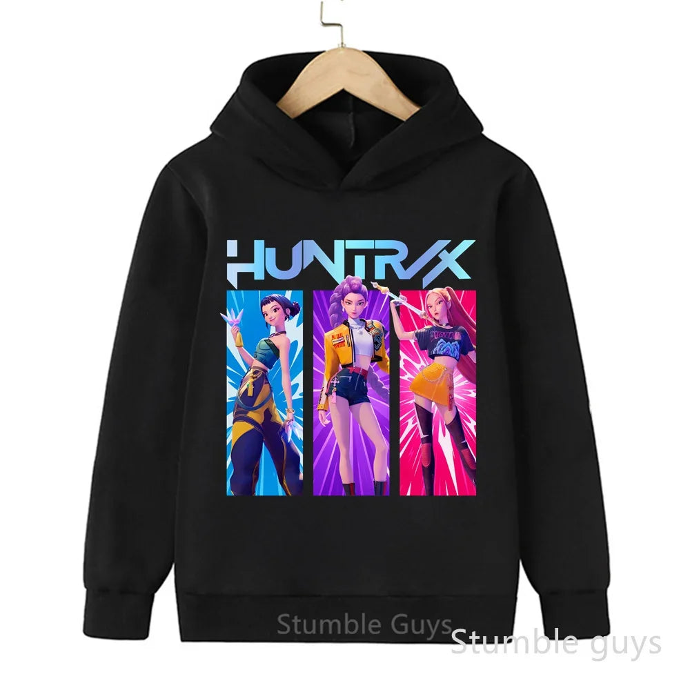 Kpop Demon Hunters Autumn Winter Kids Hoodie
