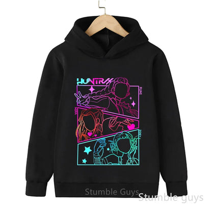 Kpop Demon Hunters Autumn Winter Kids Hoodie
