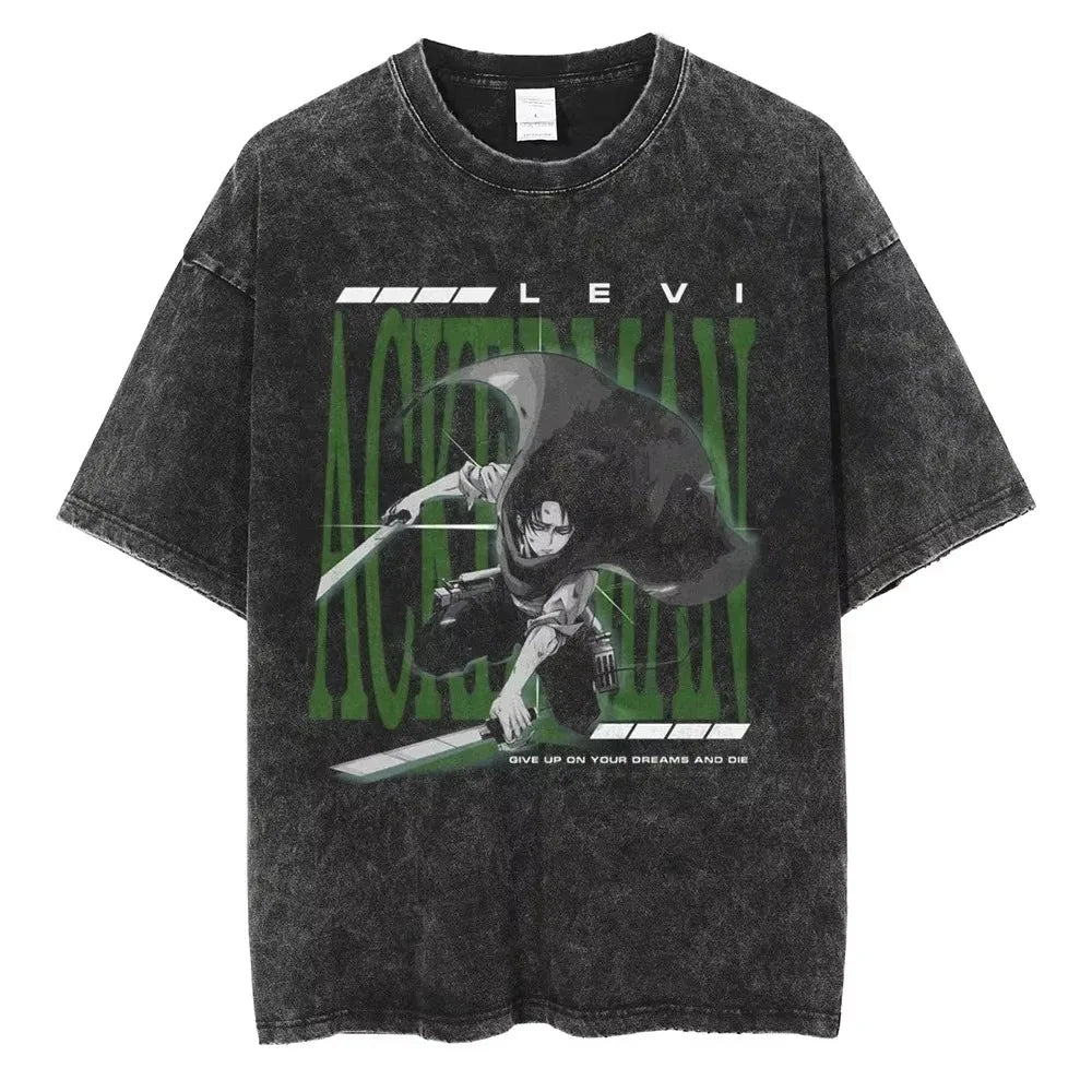 AOT Levi Ackerman Vintage Tee