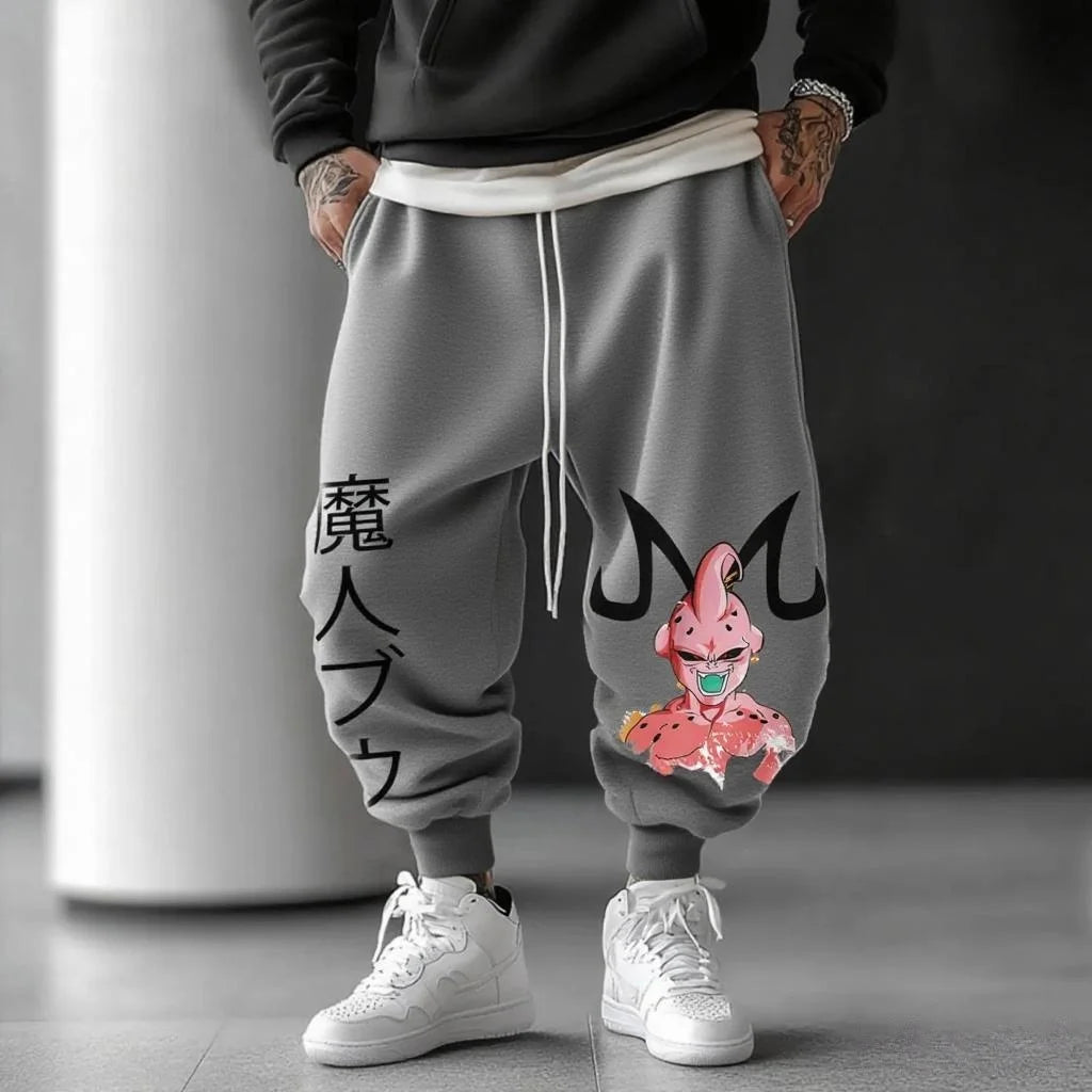 Majin Buu Hoodie Pants Set Anime Cotton Loose Fit Unisex