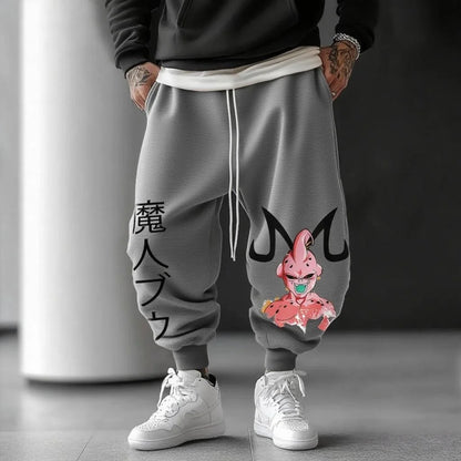 Majin Buu Hoodie Pants Set Anime Cotton Loose Fit Unisex