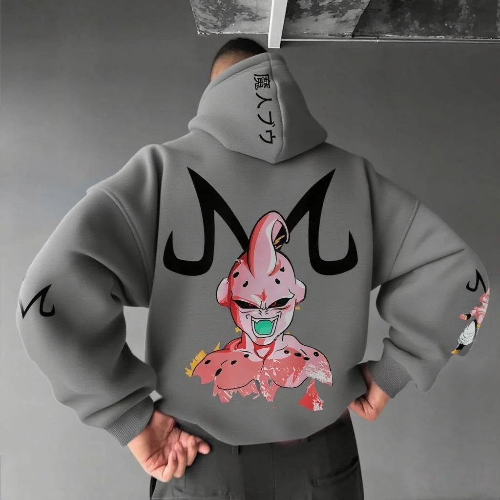 Majin Buu Hoodie Pants Set Anime Cotton Loose Fit Unisex