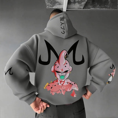 Majin Buu Hoodie Pants Set Anime Cotton Loose Fit Unisex