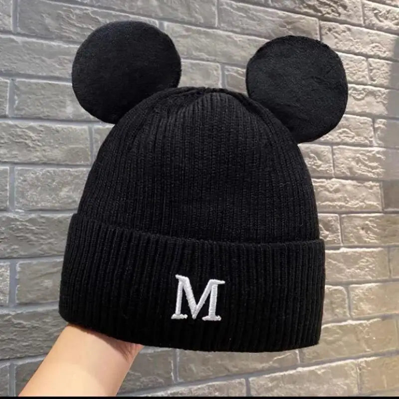 Mickey Mouse Ears Knitted Beanie