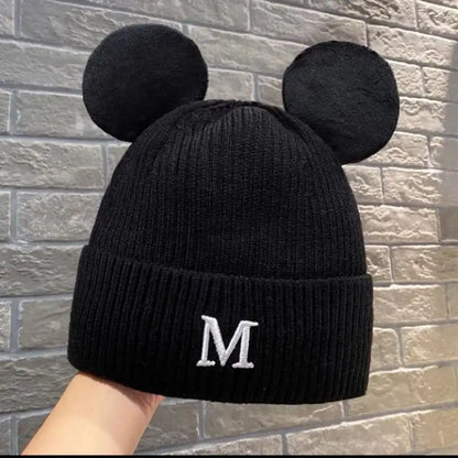 Mickey Mouse Ears Knitted Beanie