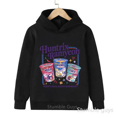 Kpop Demon Hunters Autumn Winter Kids Hoodie