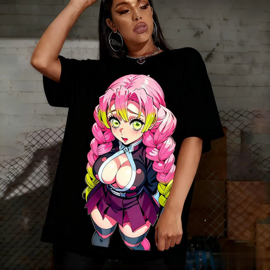 Demon Slayer Kanroji Mitsuri Anime Graphic Tee