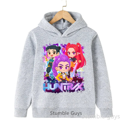 Kpop Demon Hunters Autumn Winter Kids Hoodie